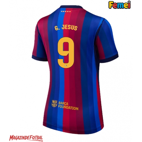 Barcelona Gabriel Jesus #9 Tricou Fotbal Replică 2026-27 Femei Acasa Barcelona Gabriel Jesus #9 Tricou Fotbal Replică 2026-27 Femei Acasa